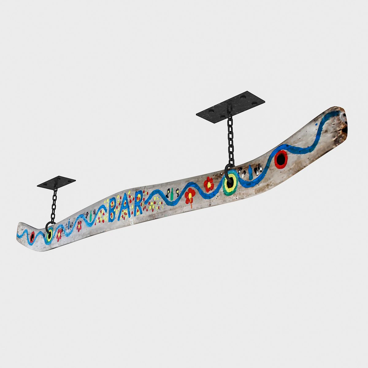 wooden bar sign 3D Model .c4d .max .obj .3ds .fbx .stl .blend