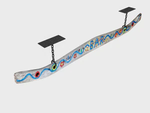 wooden bar sign 3D Model