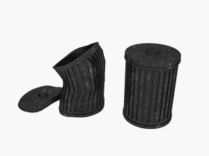broken garbage bucket 3D Model