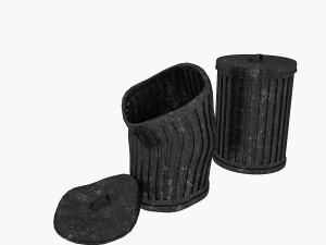 broken garbage bucket 3D Model