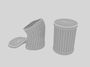 broken garbage bucket 3D Model