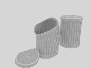 broken garbage bucket 3D Model