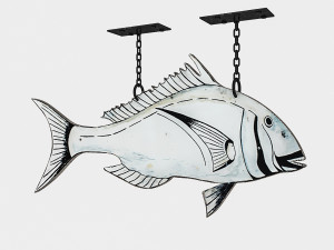 fishing sign 02 3D Model