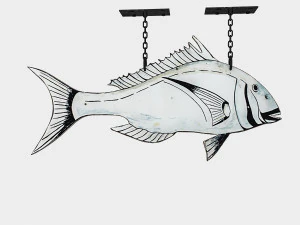 fishing sign 02 3D Model