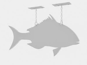 fishing sign 02 3D Model