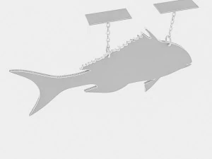 fishing sign 02 3D Model