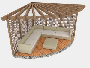 庭の椿02 3Dモデル