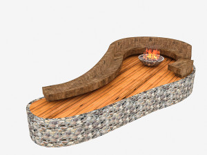 garden fire pit Modelo 3D
