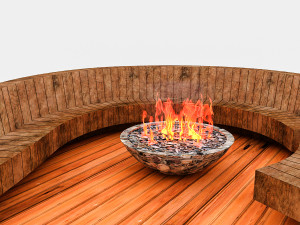 garden fire pit Modelo 3D