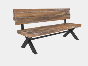 3d natural wood chair model 3D Модель