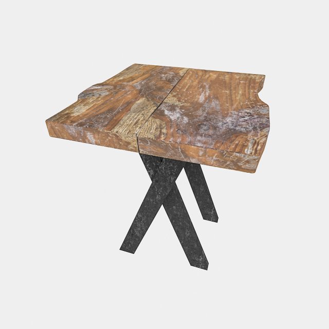 natural wood bistro table Model 3D .c4d .max .obj .3ds .fbx .stl .blend 