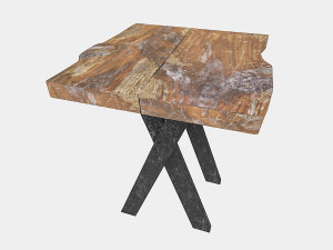 natural wood bistro table 3Dモデル