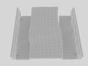 natural wood table chair 3D Model
