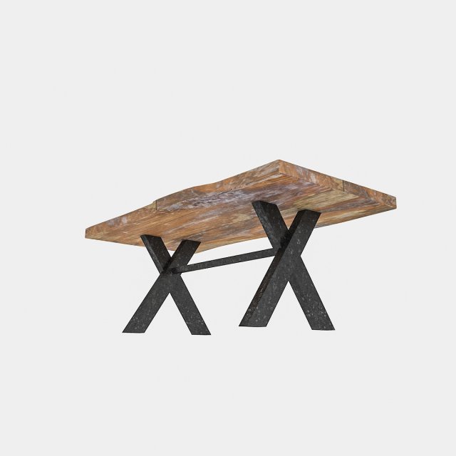 natural wood table model 03 3D 모델 .c4d .max .obj .3ds .fbx .stl .blend 