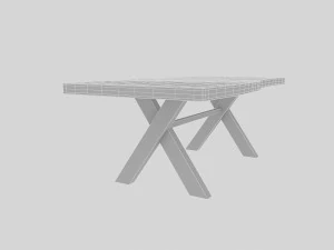 natural wood table model 03 3D Model