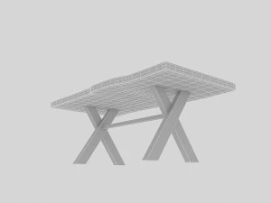 natural wood table model 03 3D Model