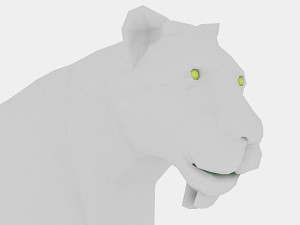 low poly tiger base model 3D मॉडल