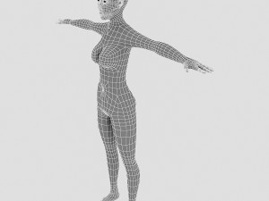 low poly female Modelo 3D