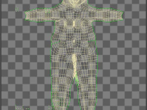 low poly female 3D Model