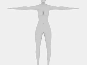 low poly female 3D Model