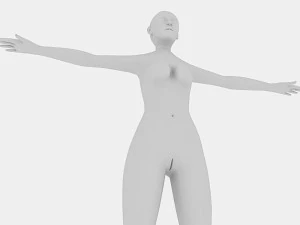 low poly female 3D Model