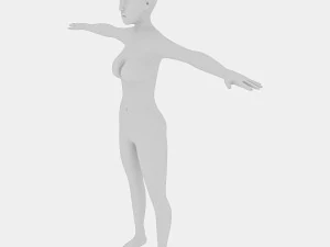 low poly female 3D Model
