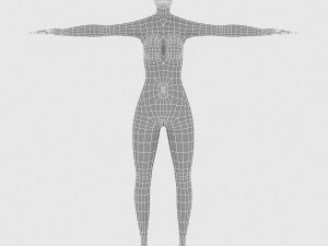low poly female 3D Модель