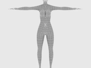 low poly female 3D Model