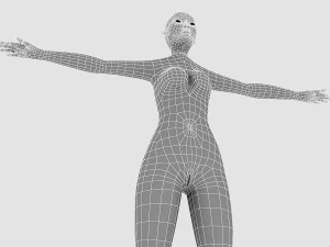 low poly female 3D Model