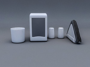 3d restaurant desktop Modèle 3D