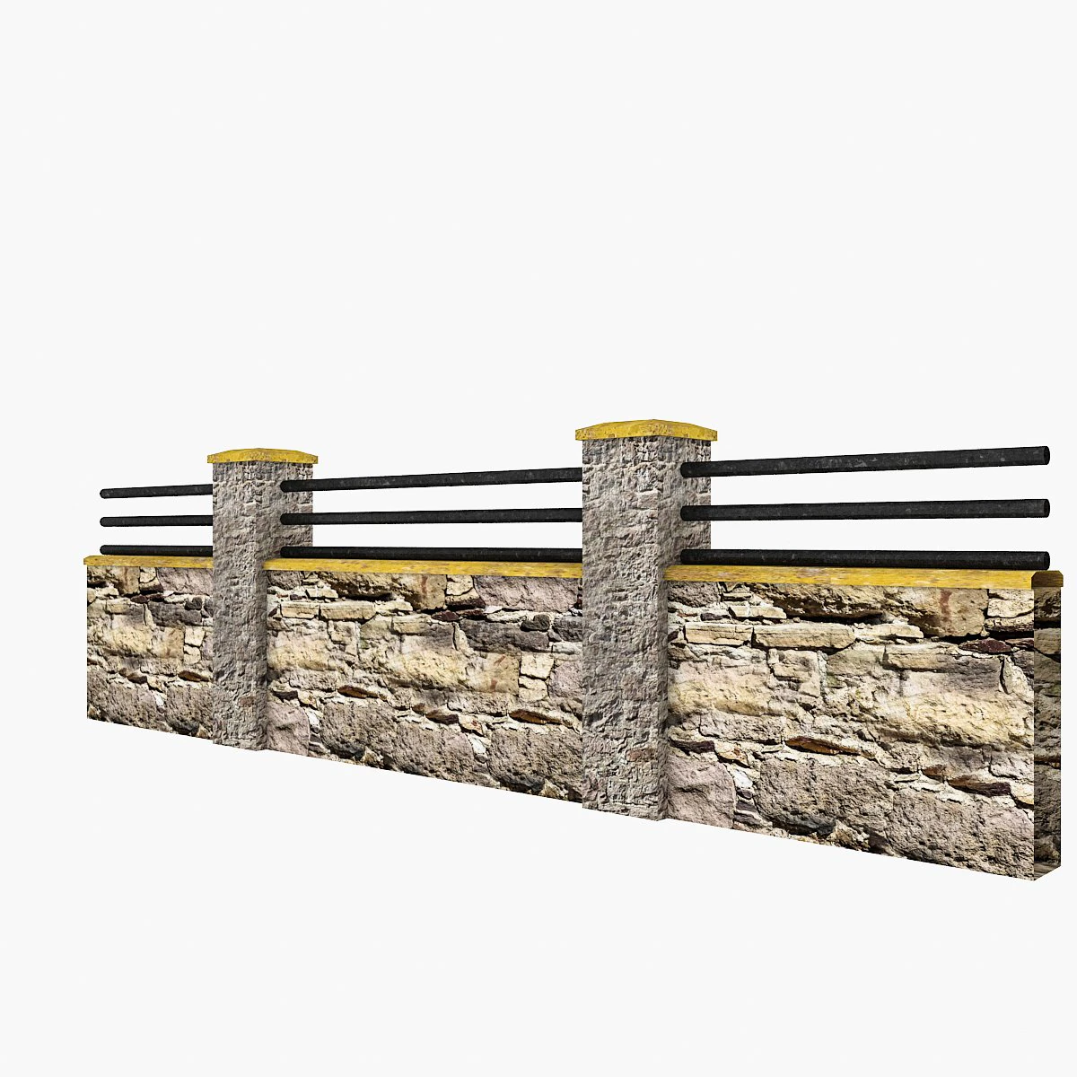 old garden wall 04 3D Model .c4d .max .obj .3ds .fbx .stl .blend 