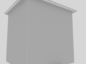 3d old low poly building model 3D Модель