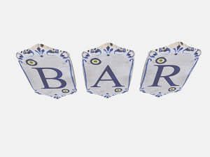 old stone bar sign 3D Model