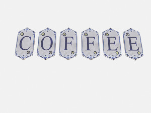old stone cafe sign model Modello 3D
