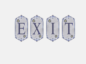 old stone exit sign 02 3D Model