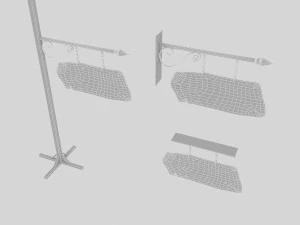 old stone exit sign 02 3D Model