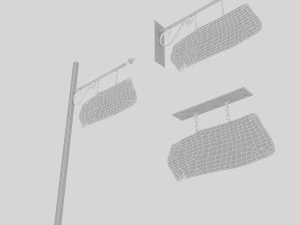 old stone exit sign 02 3D Model