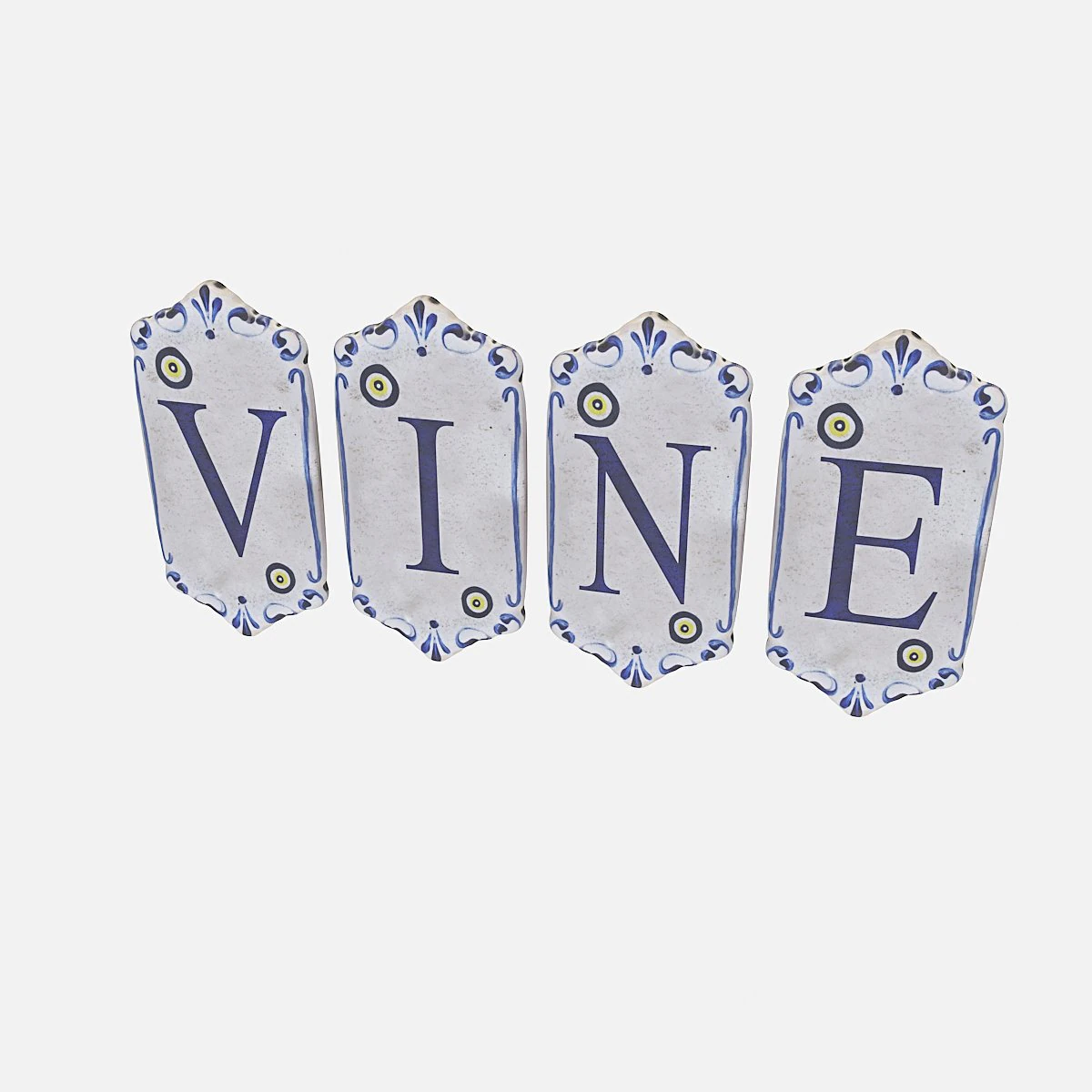 old stone vine sign 3D Model .c4d .max .obj .3ds .fbx .stl .blend