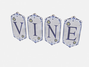 old stone vine sign 3D Model