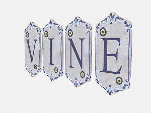 old stone vine sign 3D Model