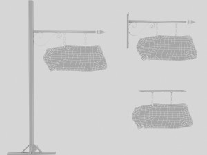old stone vine sign 02 3D Model