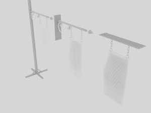 3d old woodden emty sign model Model 3D