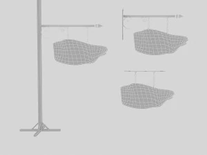 old wooden arrow sign 02 3D Model
