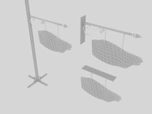 old wooden arrow sign 02 3D Model