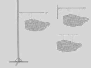 old wooden cafe sign 02 Modèle 3D