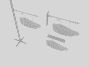 old wooden emty sign 02 3D Model