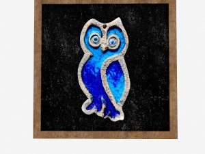 owl relief painting 3D Model