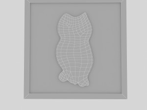 owl relief painting 3D Model