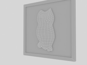 owl relief painting 3D Model