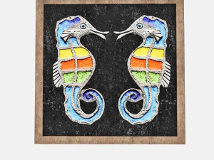 タツノオトシゴレリーフテーブル 3Dモデル